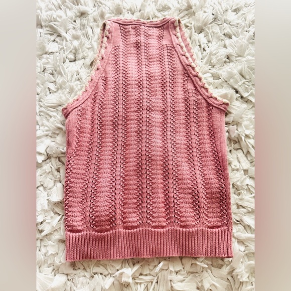 Heartloom Bethany Cable Knit Pointelle Knit Vest - Picture 2 of 6